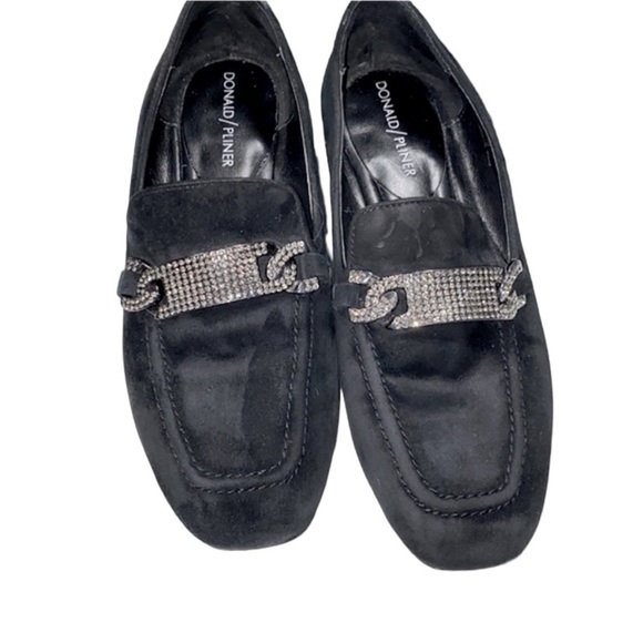 Donald J Pliner black suede loafers size 7M - Picture 1 of 8
